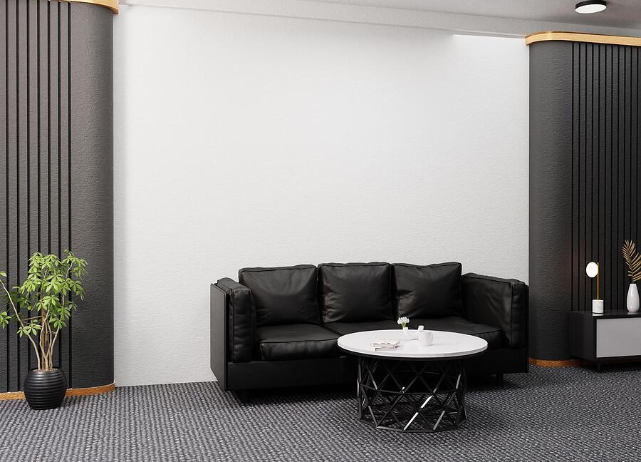 A resident lounge with soft seating